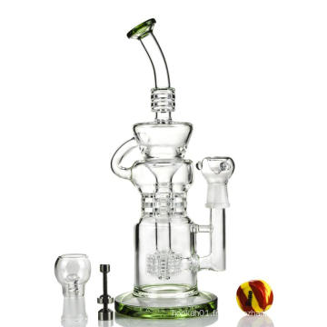 Triple Ratchet Perc Klein Incycler Tuyau à cigarettes en verre à cigarettes (ES-GB-398)